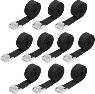 OEM Paquete De 10 Correas De Amarre Cortas De 50 Cm - Correas De Sujeci&oacute;n Ajustables Para Ciclismo, Motociclismo, Equipaje Y Camping