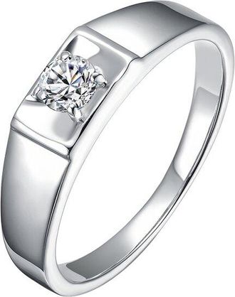 Rachel Glauber Plated Cz Engagement Ring