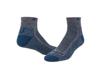 Wigwam Cool-Lite Hiker Quarter Quarter Length Socks Shoes Majolica Blue : XL (US Mens Shoe 12-15), Acrylic/Nylon/Polyester