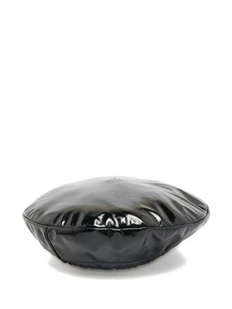 Moschino glossy-finish beret - Black