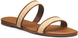 Reformation Lenora Flat Slide Sandal in Natural Raffia at Nordstrom, Size 10.5