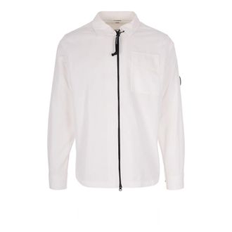 C.P. Company Light Jackets, male, White, Size: S Giubbino Overshirt
