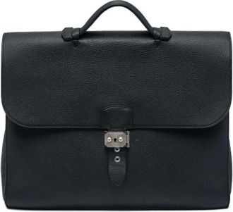 Herm&egrave;s Pre-owned Sac a Depeches 38 - Dames - Vintage Handtas - Zwart - ONE Size - Leer - Vintage