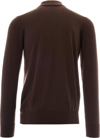 Paolo Pecora Mens Polo Shirt Virgin Wool, Beaver T-shirts And Polos