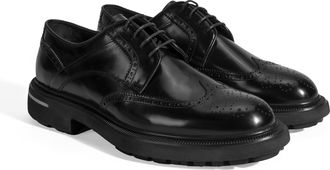 Desa Man Lace-Ups - Genuine Leather, Profile Sole, Flat Heel, Breathable | Black - 42