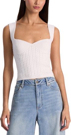 Alice & Olivia Alice + Olivia Adrianna Knit Textured Wool-Blend Corset