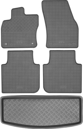 OEM Juego De Alfombrillas De Goma Para Coche Y Maletero Para Seat Tarraco Suv (modelo 2019)
