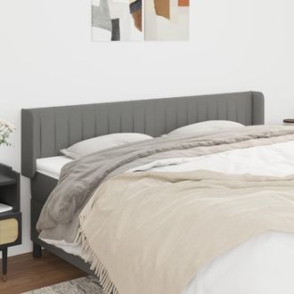 vidaXL Cabecero De Tela Gris Oscuro 183x16x78/88 Cm Vidaxl