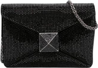 Valentino Pre-owned The One Stud Crossbody Bag - Dames - Vintage Schoudertas - Zwart - ONE Size - Su&egrave;de - Vintage