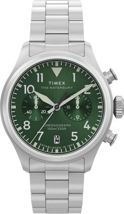 Timex Waterbury Ace Mens Silver Watch TW2Y19100 Stainless Steel - One Size