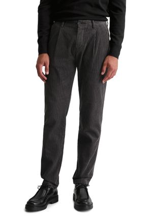 Marc O'Polo Cordhose MARC OPOLO Osby Pleats, Herren, Gr. 32, L&auml;nge 32, broken graphite, Cord, Obermaterial: 100% Baumwolle, Hosen Cordhose, tapered fit, aus reine