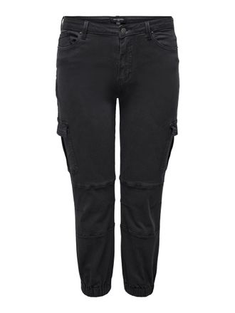 Only Carmakoma Womens Carmissouri Reg ANK Cargo Mas Noos Solid Jeans, Washed Black, 46W x 32L
