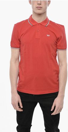 Diesel ESSENTIALS Solid Cotton Piqu&eacute; Polo T-SMITH-Din size Xs
