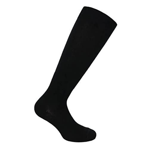 Chaussettes Homme Labonal – Laine, Double Trait Rétro – Bleu Pétrole – Fabriqué En France – 1 Paire