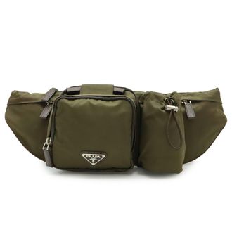Prada Khaki Nylon Fanny Pack Pouch (Pre-Owned)