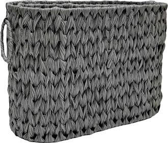OEM Cesta De Almacenamiento Tejida, Cesta De Mimbre Impermeable Con Asas, Cesta Organizadora Tejida, Cesta De Despensa, Cesta De Almacenamiento
