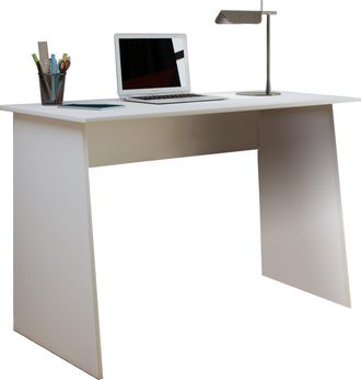 ebuy24 Ebuy24 - Mesa De Ordenador Vcm Dimensiones Aprox. Al. 74 X An. 110 X P. 50 Cm Paneles Laterales Elegantes Escritorio - Masola Maxi (blanco)