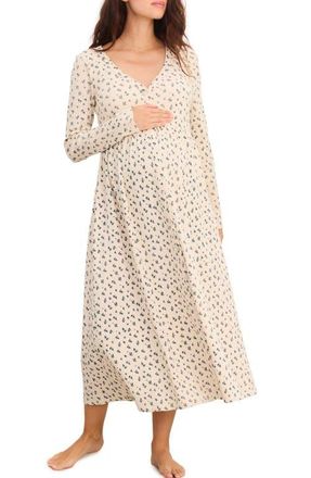 Hatch The Printed Waffle Nursing Dress in Forget Me Not Floral at Nordstrom, Size Small