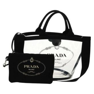 Prada Pre-owned Tote Bags, female, White, Size: ONE SIZE Pre-owned Vinyl Tote Bag
