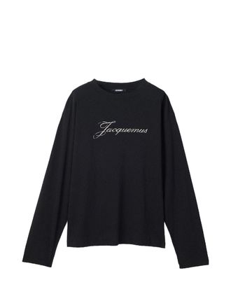 Jacquemus Logo-Printed Cotton T-shirt - Black