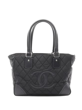Chanel 2008-2009 Paris New York gewatteerde leren shopper - Zwart