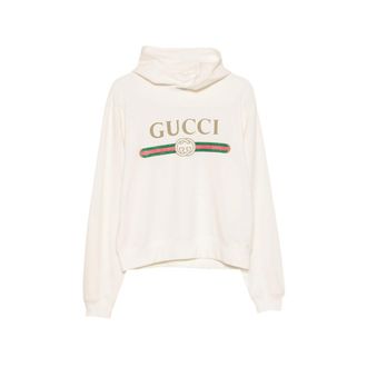 Gucci Long-sleeve Logo-print Hoodie