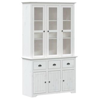 Berkfield Home Highborad BODO White 115.5x43x200.5 cm Solid Wood Pine