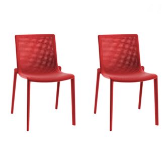 Resol Sillas Beekat Resol Pl&aacute;stico Rojo (pack De 2)