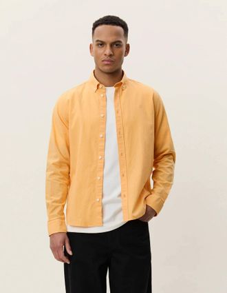 Les Deux Cotton Linen Shirt In Apricot