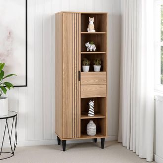 Seconique Tessa 1 Door 2 Drawer Bookcase Unit in Natural