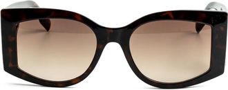 Karl Lagerfeld logo-print sunglasses - Brown