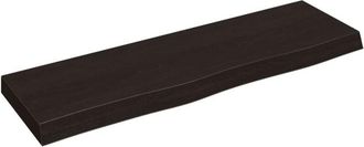vidaXL Bathroom Countertop Dark Brown 100x30x(2-6) cm Treated Solid Wood Vidaxl