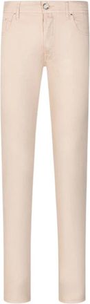 Jacob Cohen Slim Fit Beige Katoenen Broek - Heren - Slim Fit Jeans - Beige - W30 - Katoen - Jeans