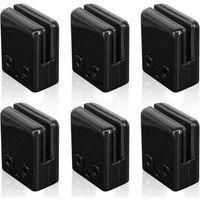 OEM 6 Clips De Vidrio Negros De 68 Mm, Clips De Vidrio Ajustables De Acero Inoxidable 304, Soporte De Vidrio Plano Para Barandilla De Escalera