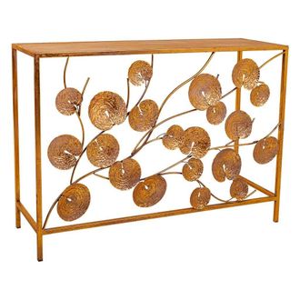Wanderlust Deco Wanderlust Deco - Recibidor De Metal Dorado 100x35x70.5