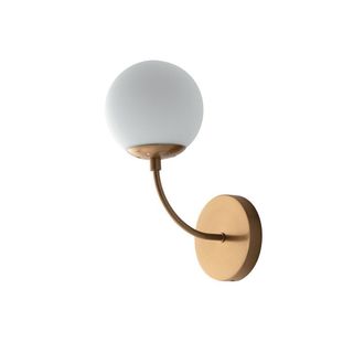 Luce-Ambiente-Design Themys Wall Lamp in Brass Metal with Glass Diffuser