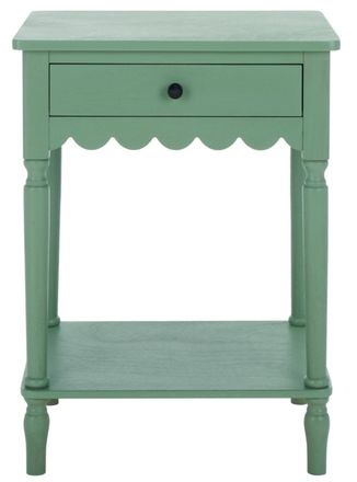 Safavieh Mesa auxiliar en madera maciza, verde salvia