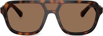 Burberry tortoiseshell pilot-frame sunglasses - men - Plastic/Acetate - One Size - Brown