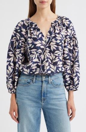 Rails Vasia Print Top in Navy Vines at Nordstrom Rack, Size Medium