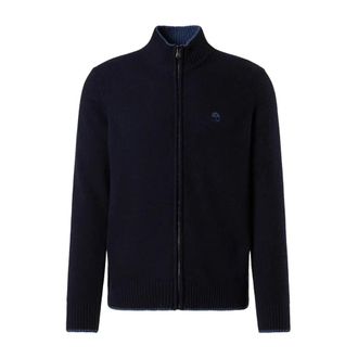 North Sails Cardigans, male, Blue, Size: L Full-zip Cardigan