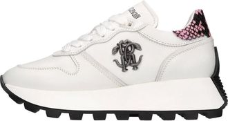 Roberto Cavalli Dames, Schoenen, Wit, Maat: 38 EU Leer