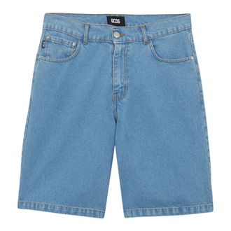 GCDS Betty Boop Stone Washed Jorts - Heren - Denim shorts - Blauw - W32 - Katoen - Korte Broeken