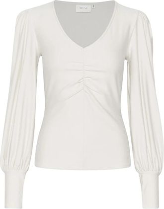 Gestuz Rifagz V-Neck Blouse - Dames - Blouses - Wit - XL - Overhemden