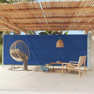 vidaXL Toldo Lateral Retr&aacute;ctil De Jard&iacute;n Azul 200x600 Cm Vidaxl