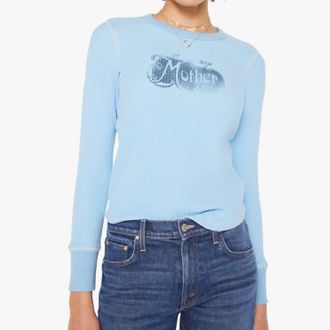 Mother Itty Bitty Goodie Goodie Thermal Tee In Faded Mother