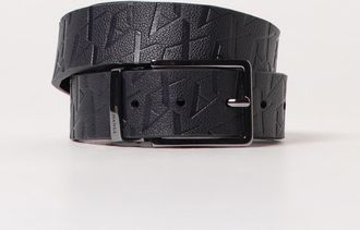 A|X Armani Exchange Cintura Armani Exchange in pelle sintetica a grana con logo goffrato