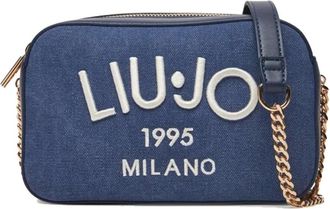 Liu Jo Tassen, Dames, Blauw, ONE Size, Leer, Camera Case Crossbody tas