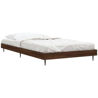 vidaXL Estructura De Cama Sin Colch&oacute;n Madera Marr&oacute;n Roble 90x190 Cm Vidaxl
