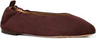 Aquatalia Clio Weatherproof Flat in Eggplant Suede at Nordstrom, Size 8.5