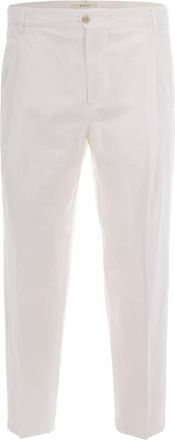 BRIGLIA 1949 White Regular Flat Front Pants